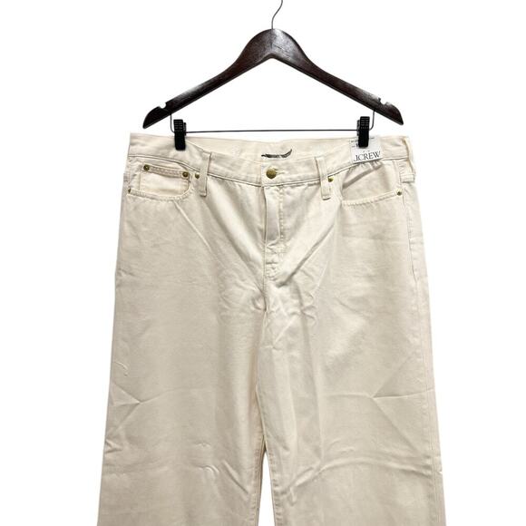 J.Crew Lower-rise Wide-leg 1984 Rigid Jean in Ecru Wash CD128 size 32 NWT - Picture 5 of 7